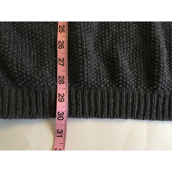 VTG LL Bean Knit Fisherman Henley Sweater Mens Sz L Gray BA50 Cotton Made In USA - Picture 13 of 13